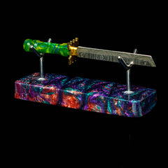 Bladesmith Knife Dabber - Purple & Green Marble Dabber Stand