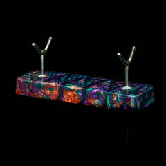 Bladesmith Knife Dabber - Purple & Green Marble Dabber Stand