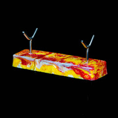 Bladesmith Knife Dabber - Red & Yellow Marble Dabber Stand