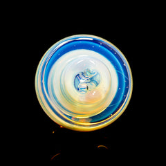Blob Glass - Cream & Icy White Satin Spinner Cap