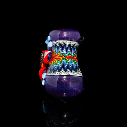 Blossom Glass - Purple Linework Flower Hammer