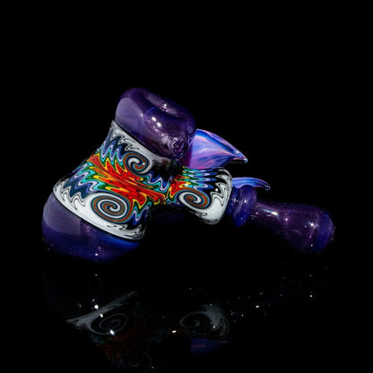 Blossom Glass - Purple Linework Flower Hammer