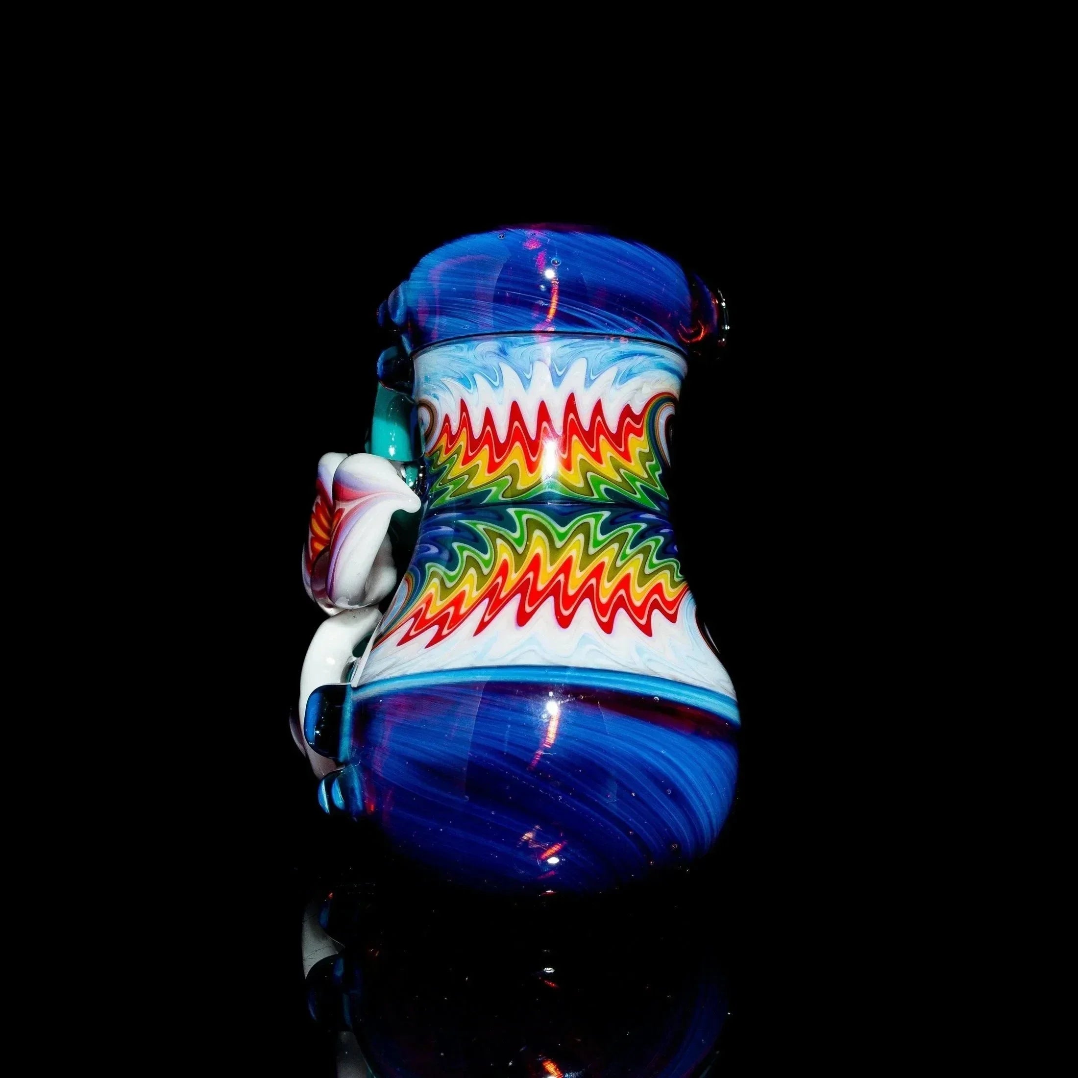 Blossom Glass - Rainbow Linework Flower Hammer