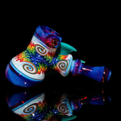 Blossom Glass - Rainbow Linework Flower Hammer