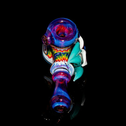 Blossom Glass - Rainbow Linework Flower Hammer