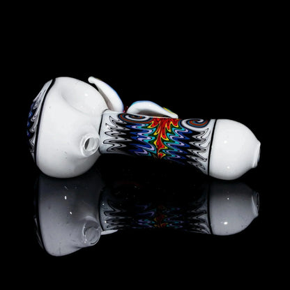Blossom Glass - White Linework Flower Spoon
