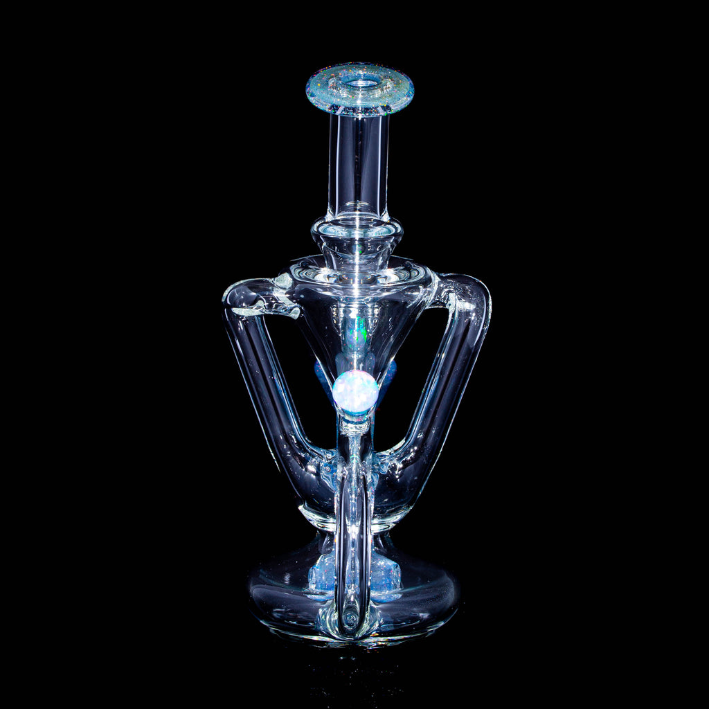 Boogie Glass - Acadian Night / Crushed Opal Accented Mini Recycler