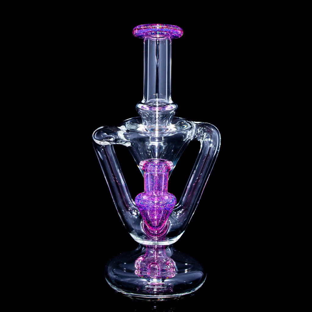 Boogie Glass - Wildberry / Crushed Opal Accented Mini Recycler