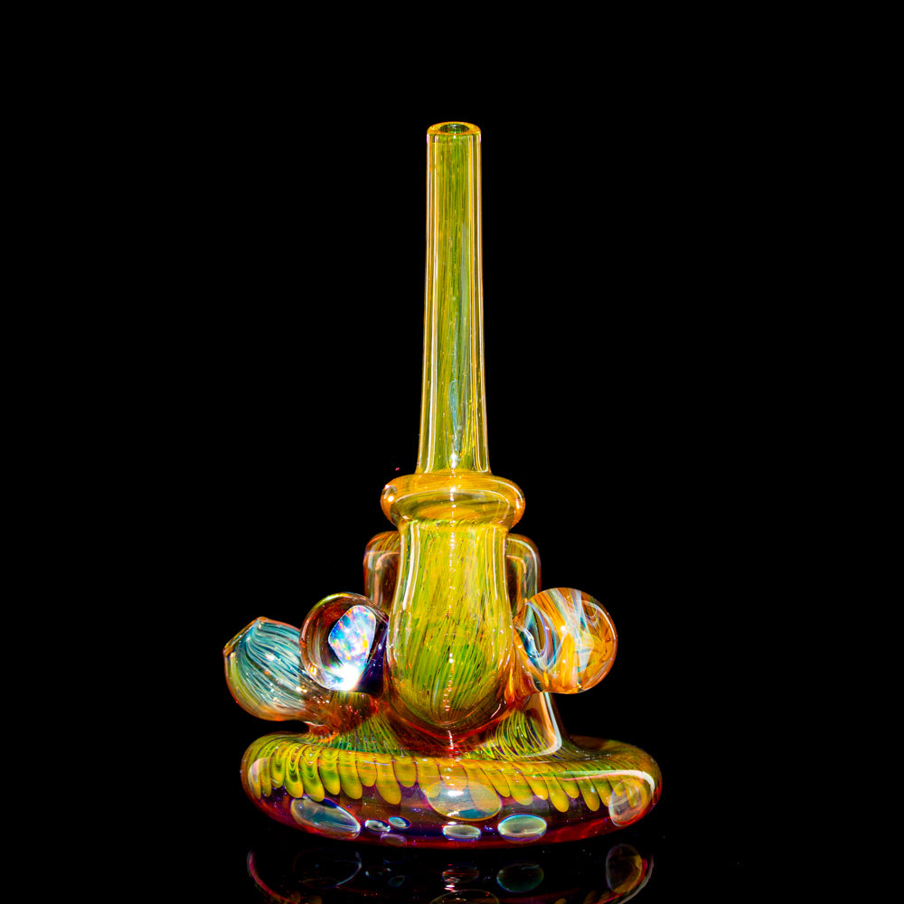 C4 Glass - Gold Fume Squatlock w/ Opal