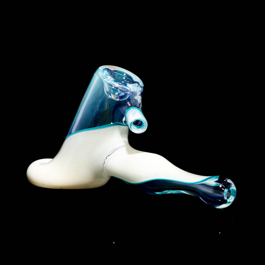 Mandíbula de bagre - Martillo Encalmo plateado, blanco y azul