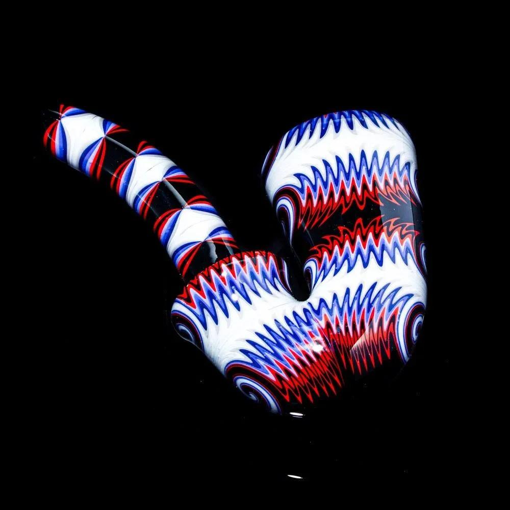 Cody Olson - Red, Black & Blue Linework Flame Stitch Sherlock