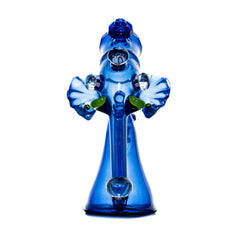 Creep Glass - Cobalt Blue Satin Faceted Ganesh Recycler