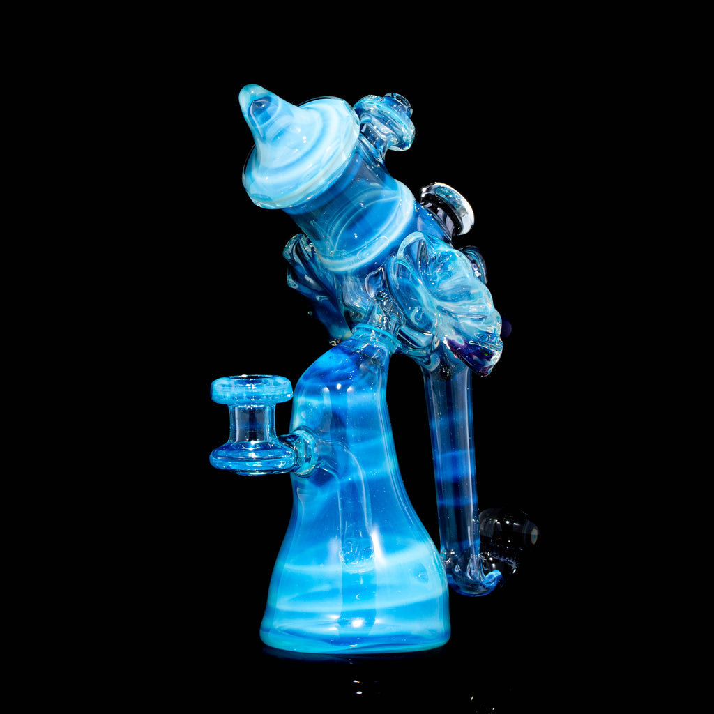 Vidrio Creep - Reciclador Ganesh Facetado Azul Hidro
