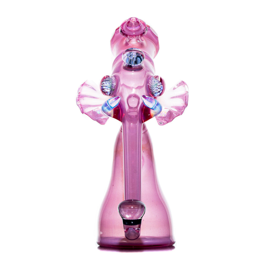 Creep Glass - Reciclador Ganesh facetado Phoenix sobre satén rosa