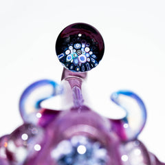 Creep Glass - Reciclador Ganesh facetado Phoenix sobre satén rosa