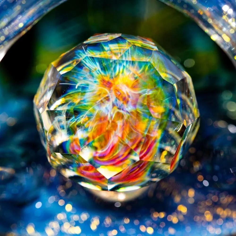 Crux Glass - Dichro Over Potion, Hydro Electric & Illuminati Fully Tricked Out Rebubbler