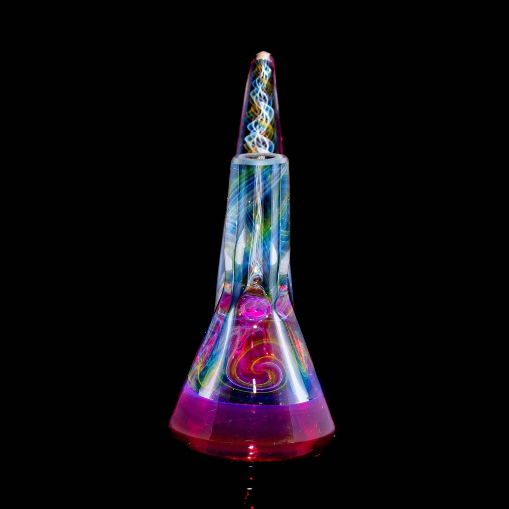 DJack Glass - Telemagenta 10mm Worked 3 Hole Slide