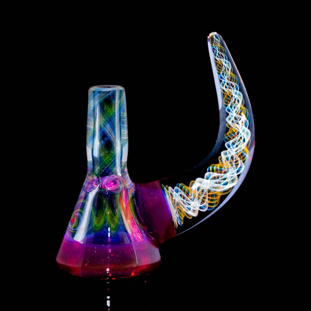 DJack Glass - Telemagenta 10mm Worked 3 Hole Slide