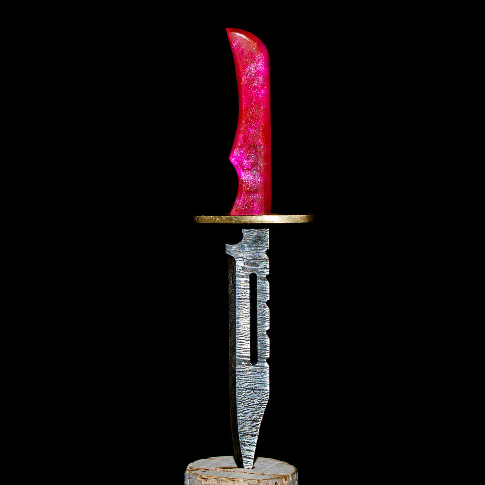Cuchillo Bladesmith Dabber - Damasco rosa Bowie