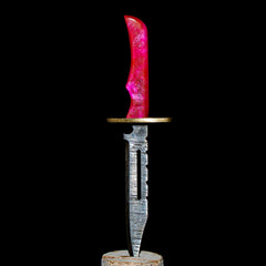 Bladesmith Knife Dabber - Pink Damascus Bowie
