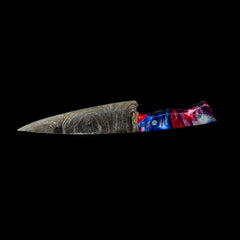 Bladesmith Knife Dabber - Pink, Blue & Opal Damascus Carving