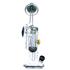 Dew Glass Designs - Green & White Retticello Snorkel Bubbler