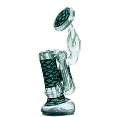 Dew Glass Designs - Burbujeador de snorkel Retticello de celosía satinada