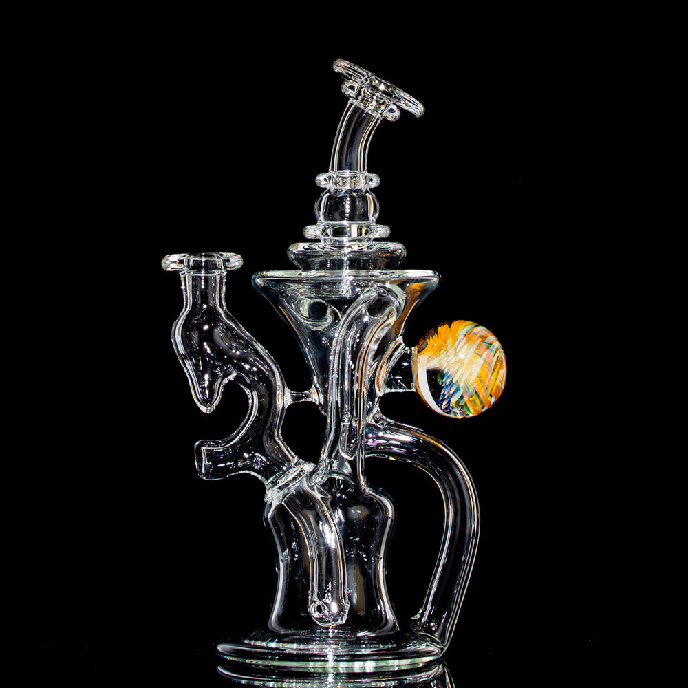 Doom Glass - Clear Recycler With Marble 3