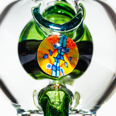 Dynamic Glass - Plantphibian, Portland Green, Lime, White Satin & Crushed Opal Globetrotter