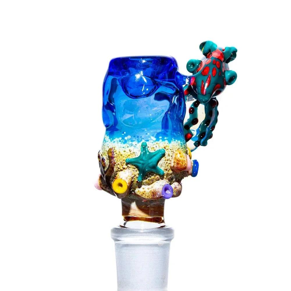 Easy G Glass - 18mm Teal Octopus Reef Slide