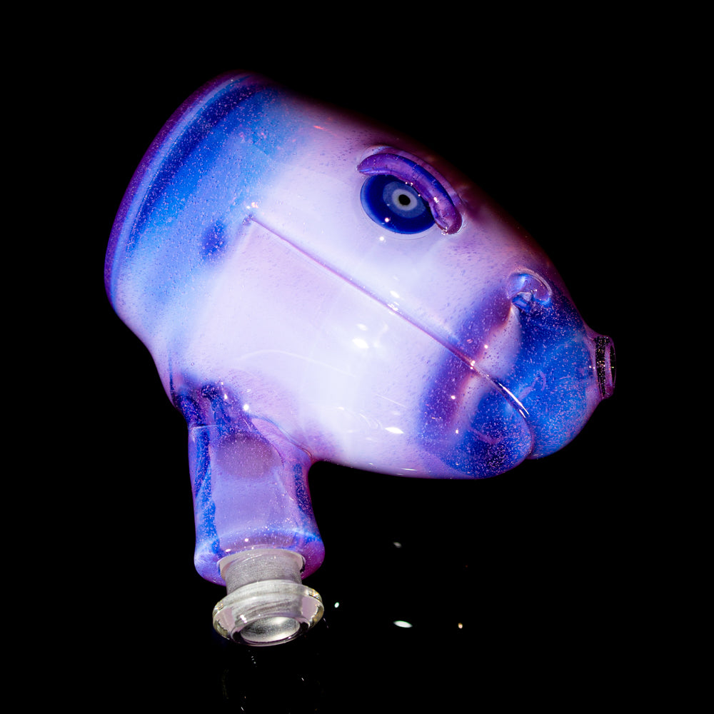 Elbo - Transparent Purple Dino Head Rig w/ Peli