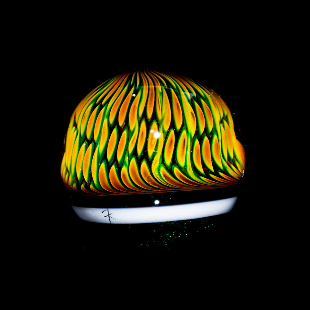 Firekist Glass - Snakeskin & Sparkle Green Marble