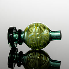 Fogz - Tapa de burbuja con líneas de brillo verde y zafiro
