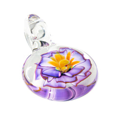 Garden Of Eden Glass - Purple Flower Pendant