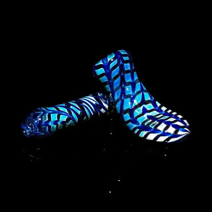 Glance Glass - Blue Wrap & Rake Sidecar