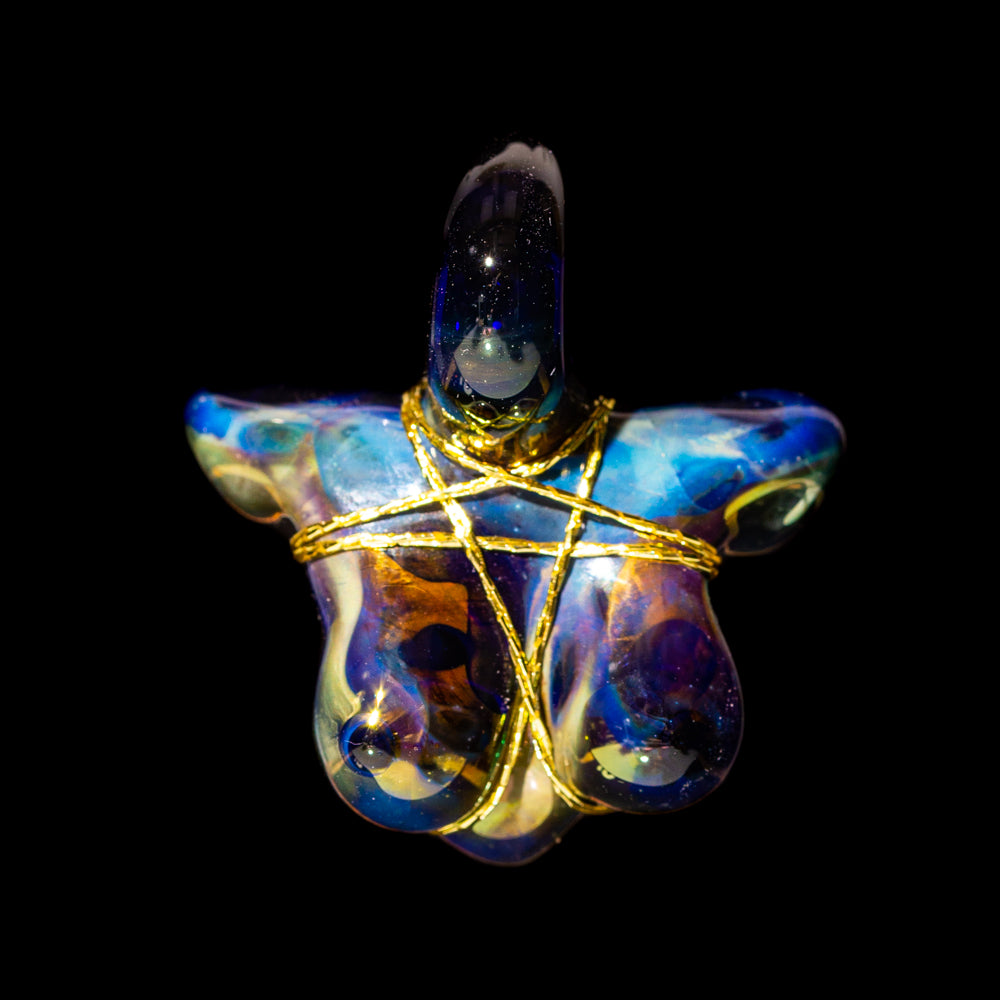 Glass By Ariel - Cobalt & Fume Bust Pendant