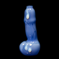 Glass By Ariel - Milky Blue & Ghost Dick Vase