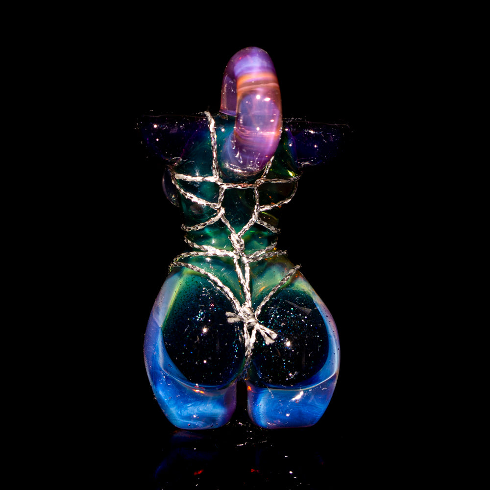Glass By Ariel - Telemagenta, Milky Slyme, Boogie, Lucid & Heavy Blue Stardust Torso Pendant