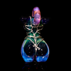Glass By Ariel - Telemagenta, Milky Slyme, Boogie, Lucid & Heavy Blue Stardust Torso Pendant