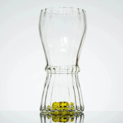 Glass By Blake - Scalloped Sunflower Pilsner Glass