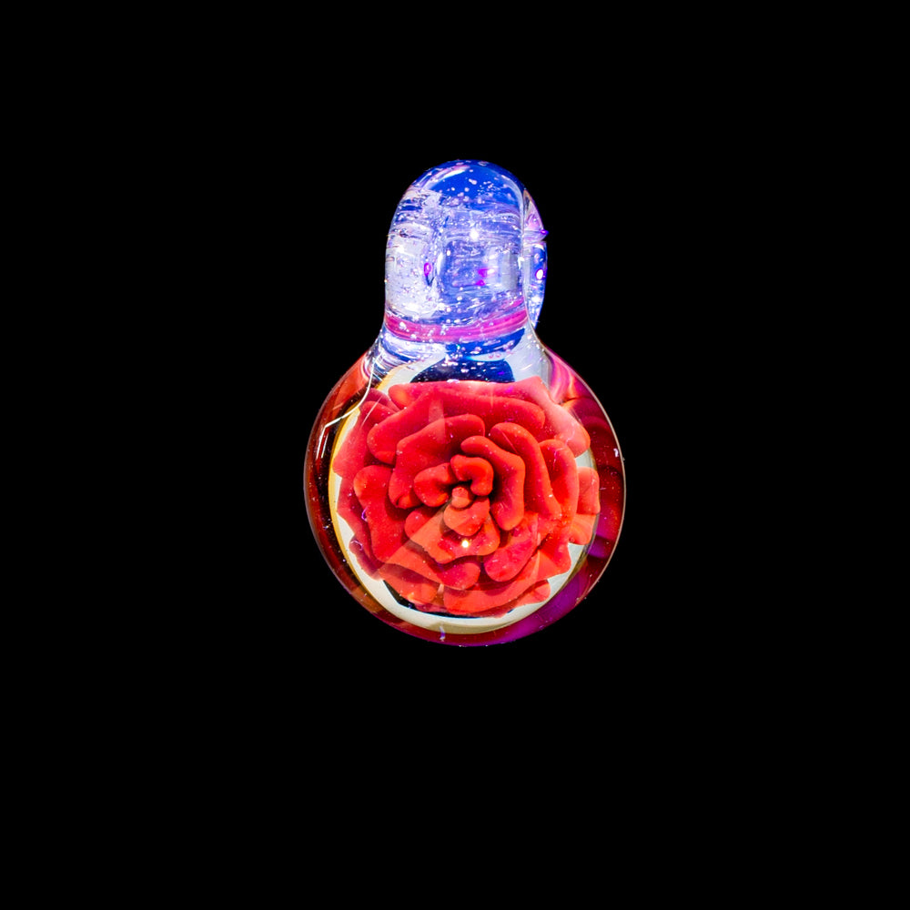 Glass By Blake - Tiny Rose Pendant