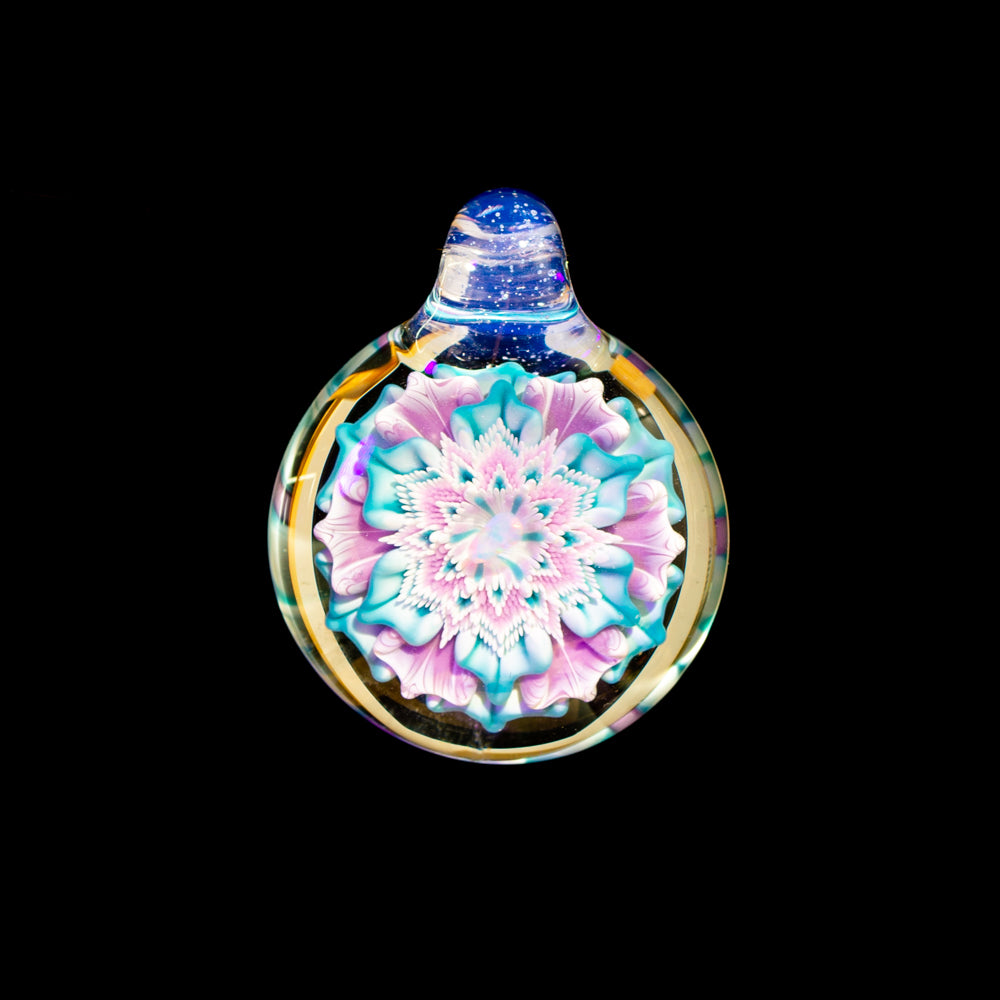 Glass By Blake - Tokyo Paradise Opal Dot Flower Pendant