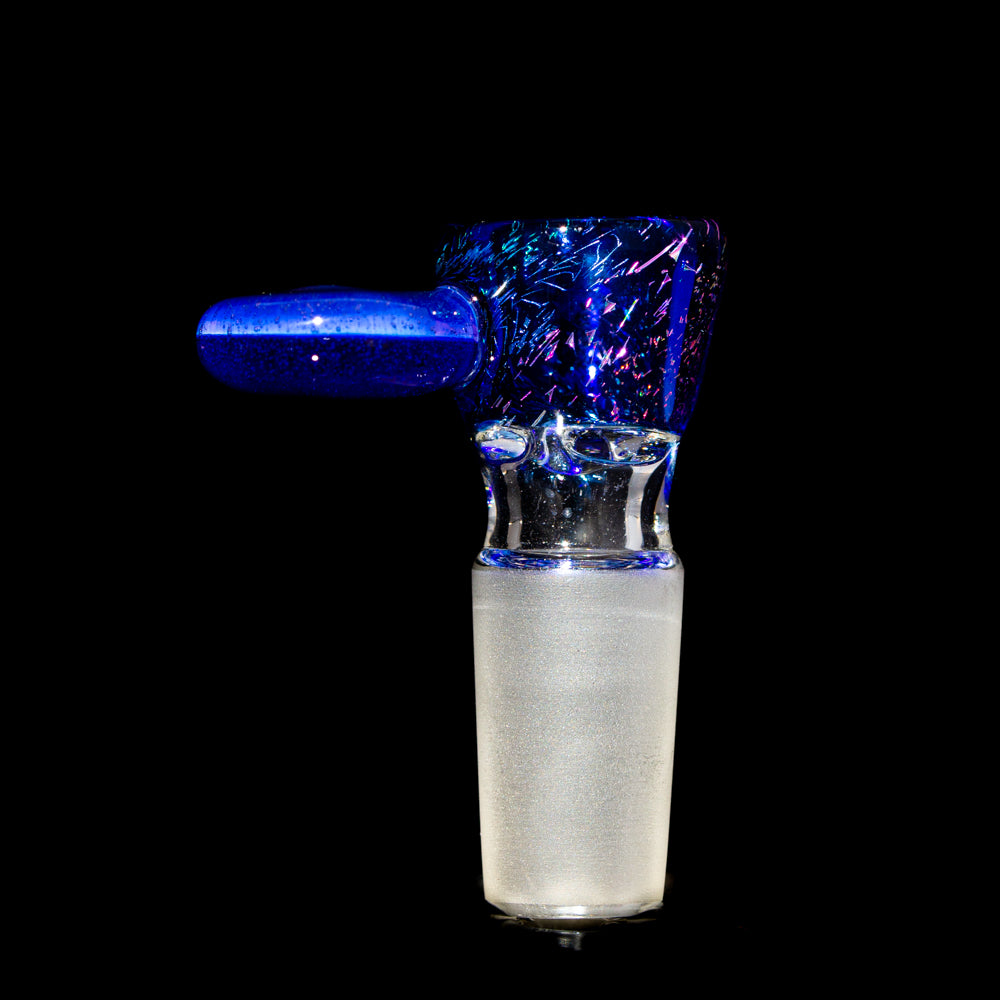 Glass By Santi - Dichro & Blue Paddle 14MM Slide