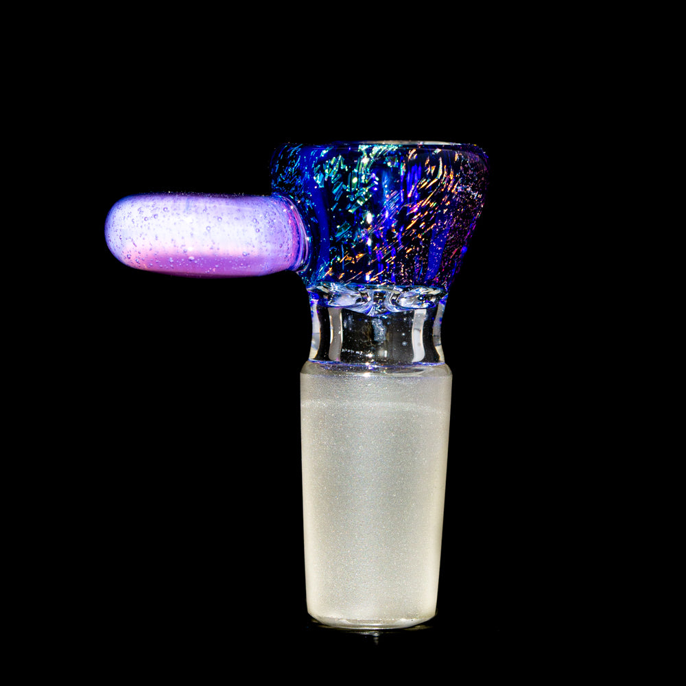 Glass By Santi - Diapositiva Dichro &amp; Pink Slyme Paddle 14MM