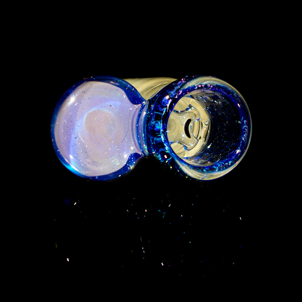 Glass By Santi - Dichro & Purple Paddle 18MM Slide