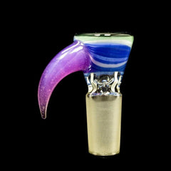 Glass By Santi - Purple Linework Horned 14MM Slide