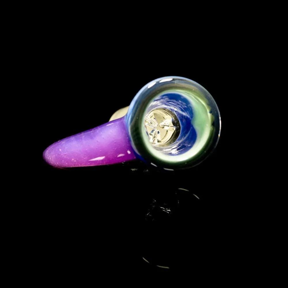 Glass By Santi - Purple Linework Horned 14MM Slide