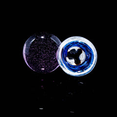 Glass By Santi - Purple Paddle Dichro 14mm Slide