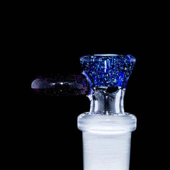 Glass By Santi - Purple Paddle Dichro 14mm Slide