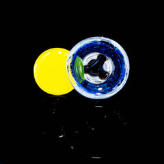Glass By Santi - Yellow Paddle Dichro 14mm Slide